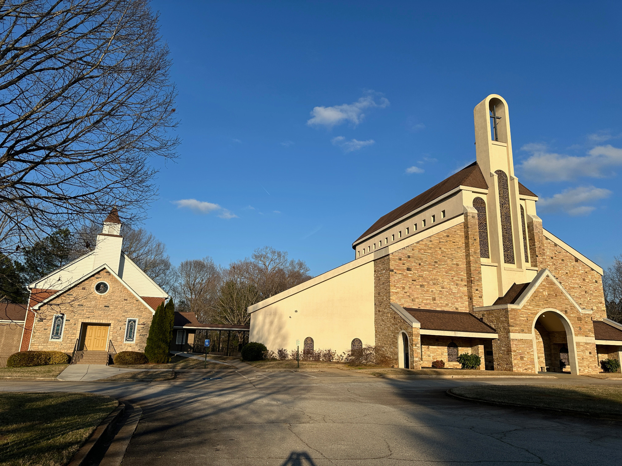 Bethel’s original chapel beside the newer sanctuary